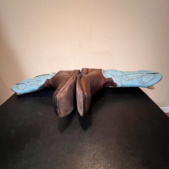 Tony Lama 10D square toe cabra foot western boot - Picture 7 of 10